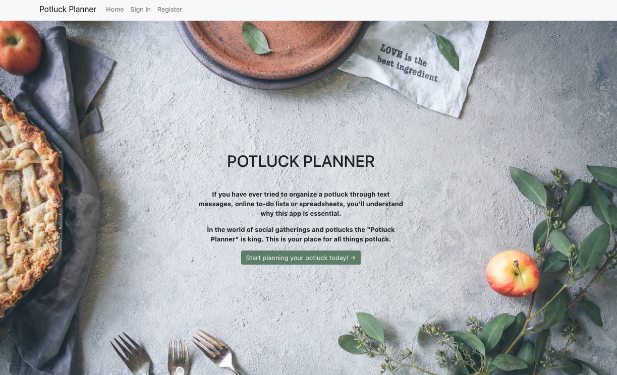 potluck planner project